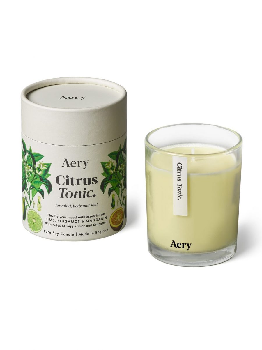 aromaterapinė žvakė, kvepianti žvakė, interjero detalė, stilinga dovana, citrusų aromato žvakė