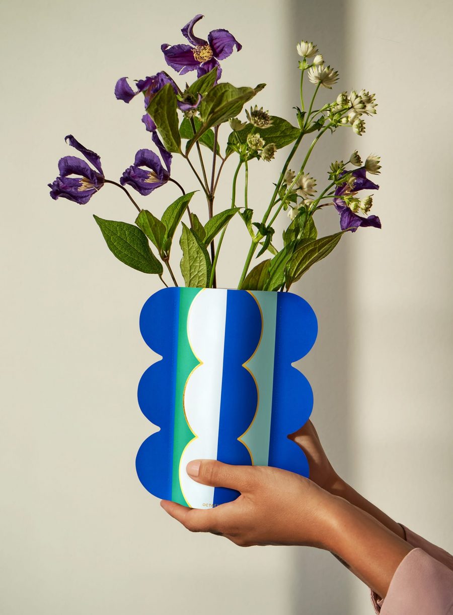 popierine geometrinio rasto vaza, isskirtinis modernus interjero aksesuaras, interjero detale, dovana, ideja dovana, dovana moteriai