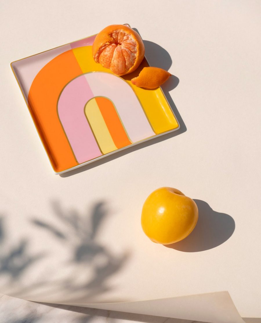 keraminikins padėkliukas riviera oranžinis interjero detalė įdomi dovana išskirtinis namų akcentas